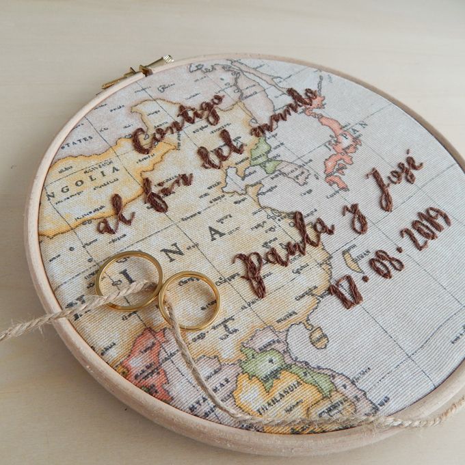 Porta anillos mapa mundi