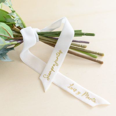Lazo terciopelo personalizada ramo de novia