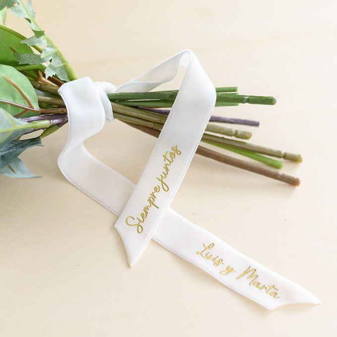 Lazo terciopelo personalizada ramo de novia
