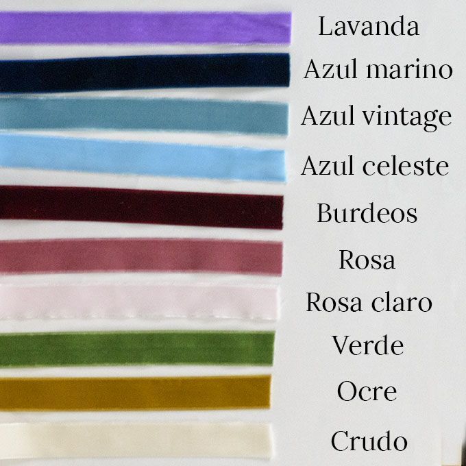 Colores cinta de terciopelo
