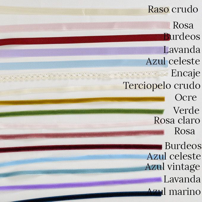 Colores cinta de terciopelo