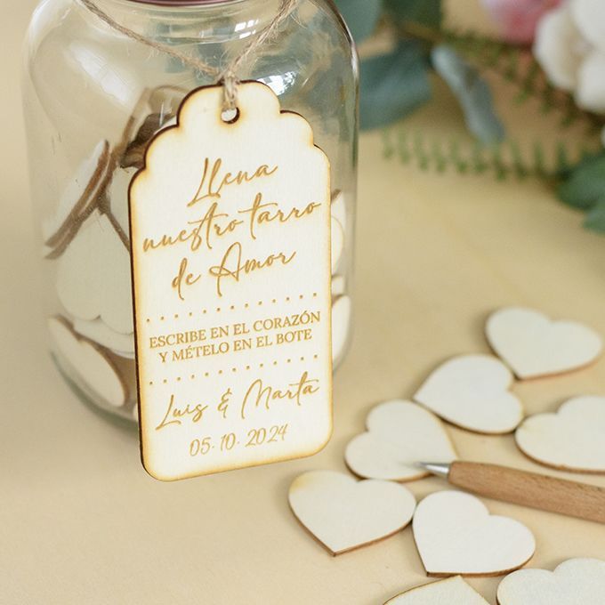 Bote de mensajes boda