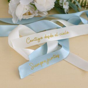 Lazo ramo de novia raso
